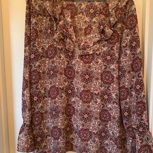 Loft ruffle sleeve blouse